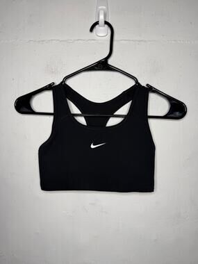 Nike Womens Black Sports Bra Padded Size XS Medium Support